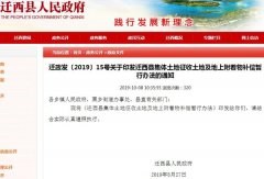 迁西县征地补偿政策：土地、青苗、林木补偿标准是多少？